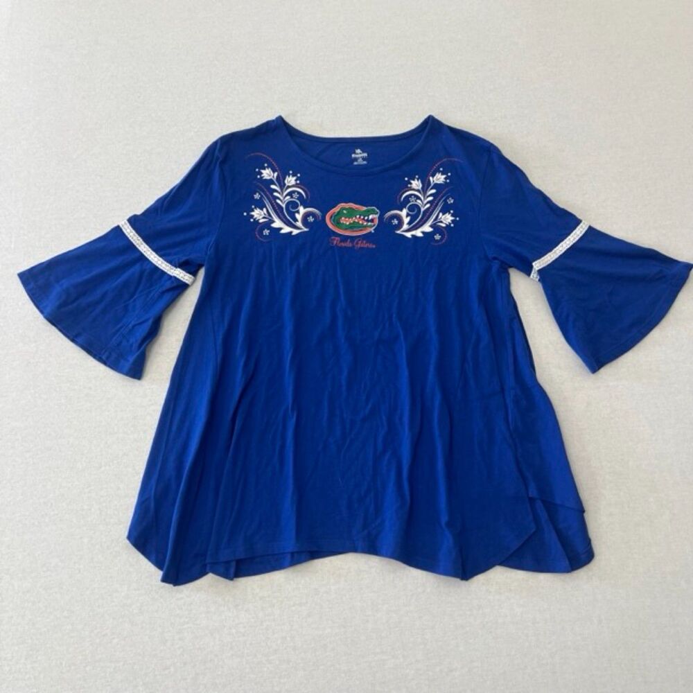 Florida Gators Womens L Blue Bell Sleeve Shirt Knights Apparel NCAA Football